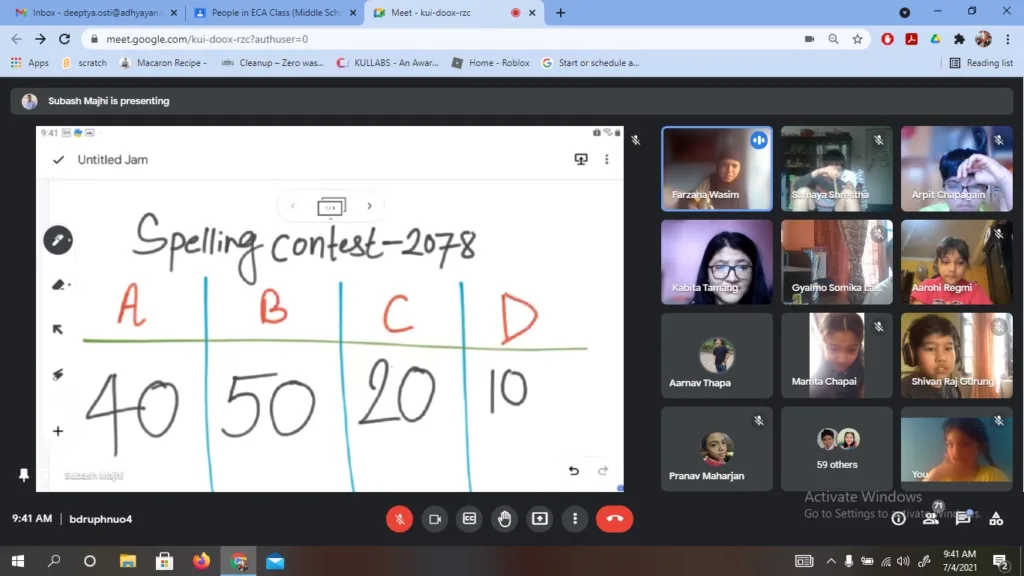 Spelling Bee and My Experience
